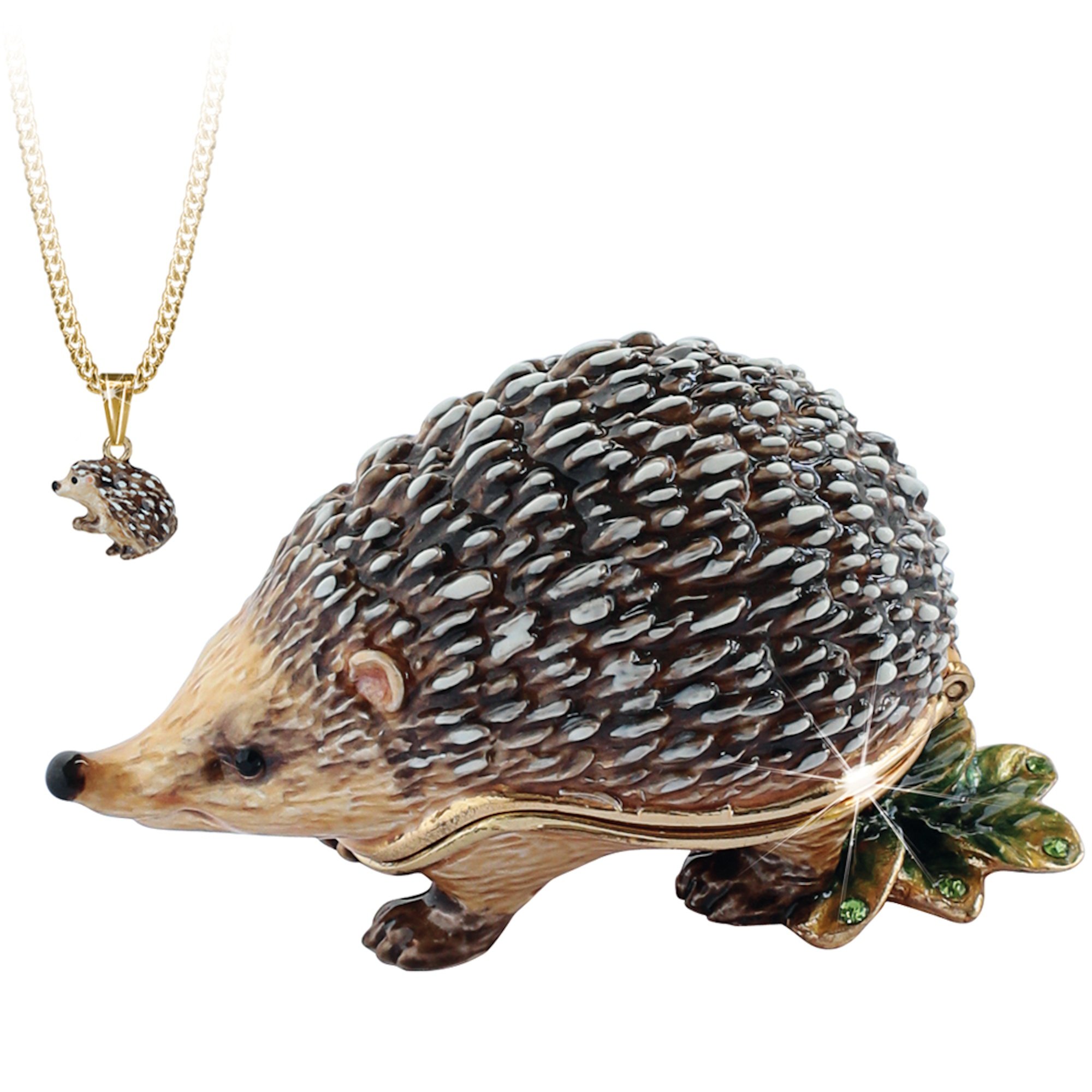 Arora Secrets from Hidden Treasures 1056 Hedgehog Trinket Box