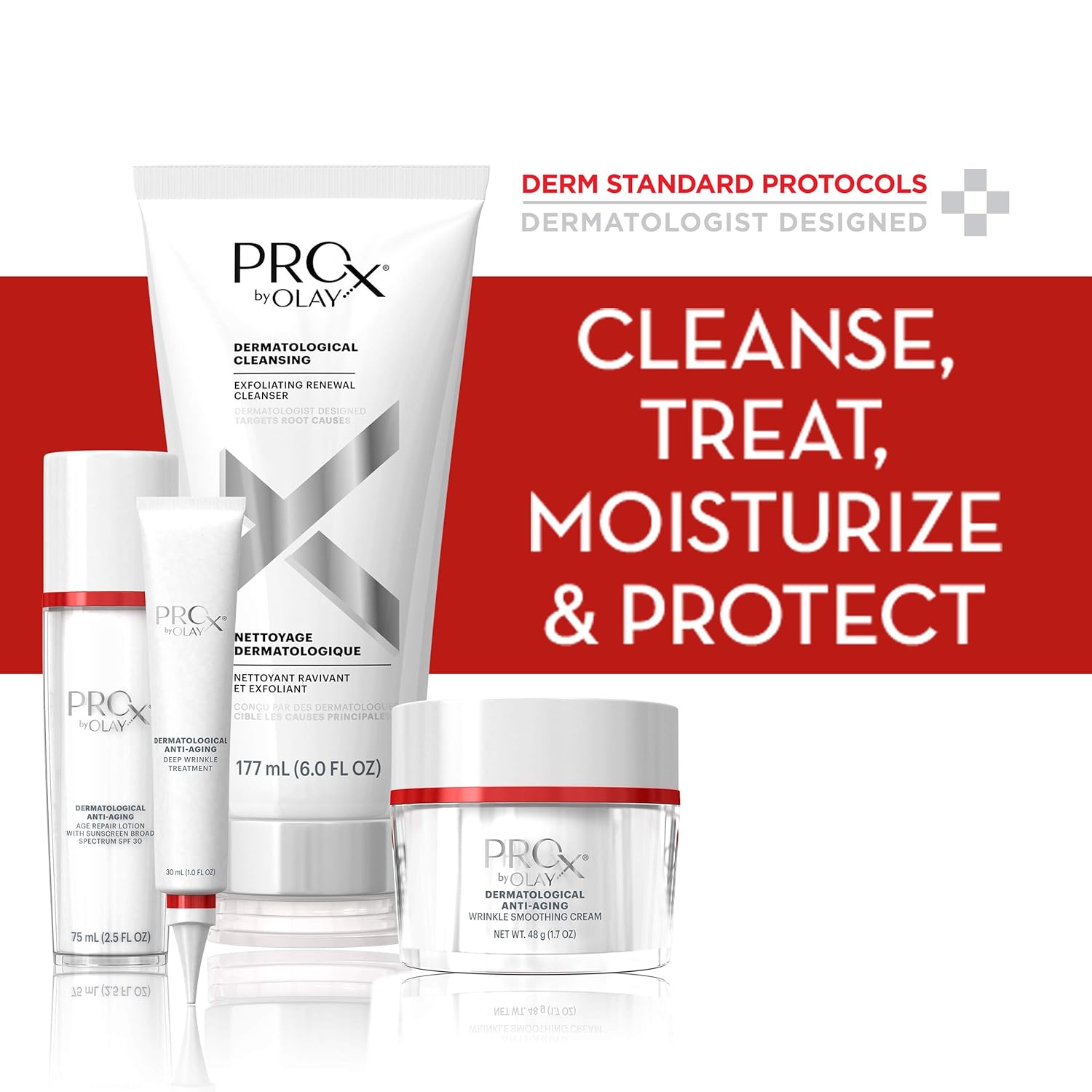 Day + Night Face Protocol Kit by Olay Pro-X, Gift Set for Women, Dermatologist-Designed, 12 years younger in 4 weeks : Beauty