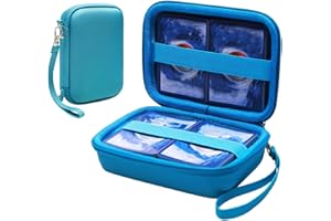 L LTGEM 300+ Card Game Case Compatible with Pokemon/UNO/Piles/Phase 10/Exploding Kittens/Five Crowns/Flip 7/SKYJO/Slingz/Survivor/Go Fish/Dutch Blitz/Monopoly Deal and Playing Card, Sky Blue(Case Only)