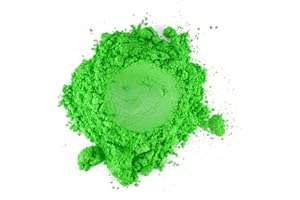 ELECTRIC BLISS BEAUTY 1 oz -Lime Green Mica Powder - Cosmetic Grade - 25 Colors Available, Use for Cosmetics, Slime, Candles, Paints, Bath Bombs, Epoxy Resin, Soap, Clay, Nail Art, Jewelry (Lime Green)