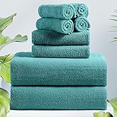 Junsey 8 Pcs Bath Towel Set - 2 Oversized Bath Sheets, 2 HandTowels, 4 Washcloths - Quick Dry, Ultra Absorbent, Soft Microfiber Shower Towels for Bathroom, Hotel