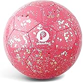 Picador Size 3 Soccer Ball Glitter Pink Soccer Balls for Kids Ages 3-6 6-8 8-10 Boys Girls Sports Training & Outdoor Play with Pump Gift