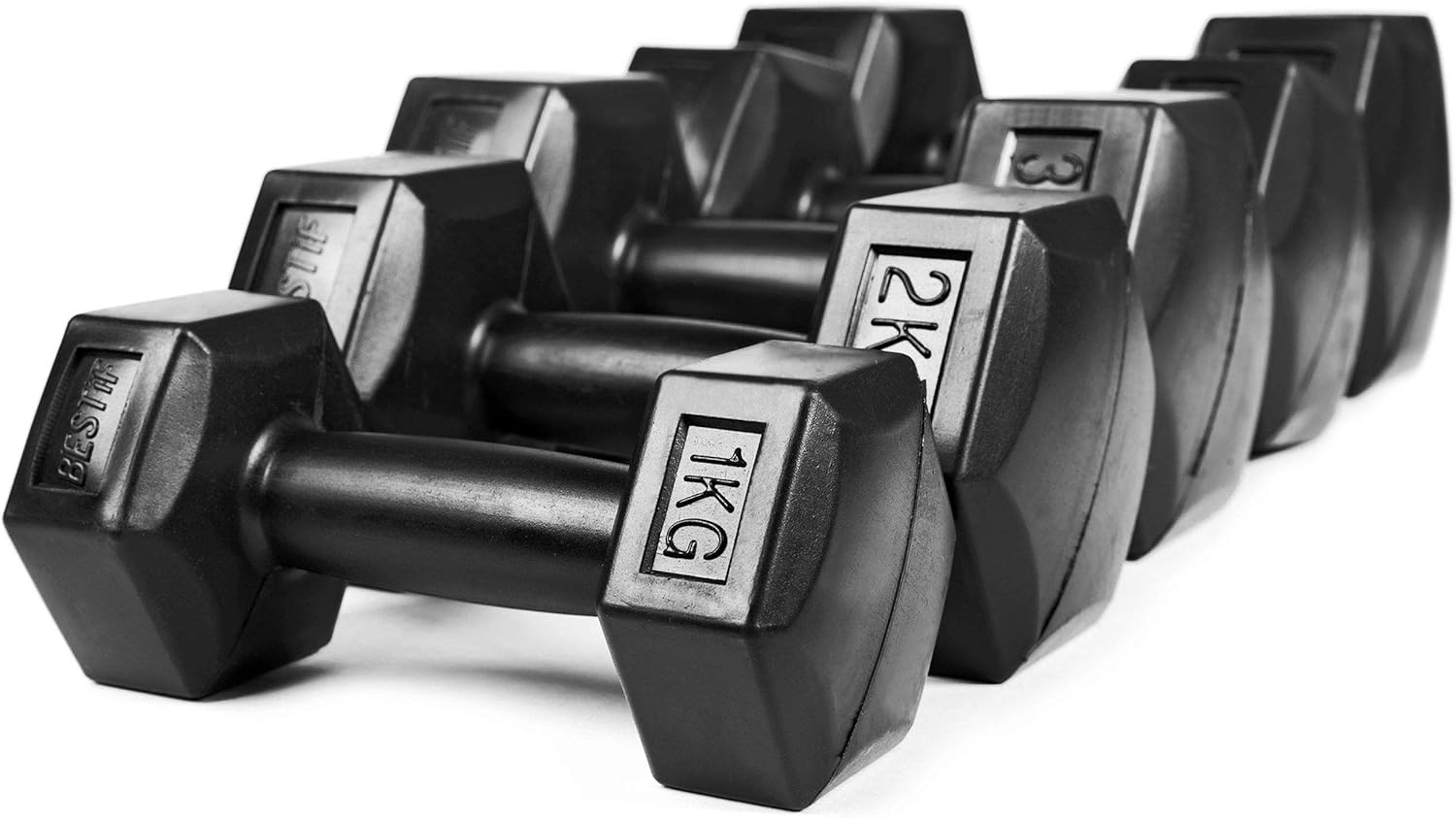BESTIF Dumbbells Set of 2 Plastic Dumbbells Choose from 1 6 kg