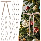 30 Pcs Velvet Christmas Tree Bows Door Garland Decor Vintage Wreath Bow (3/8'' Wide, 5 * 7 inch)