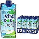 Vita Coco Organic Coconut Water, Original, 16.9 Oz (Pack of 12) | Naturally Hydrating Electrolytes, Refreshing Coconut Taste, Alternative to Soda, Sports Drinks, Sparkling Water, &amp; Juice