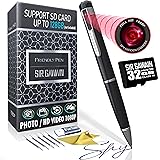 [Upgraded 2023] Mini Spy Camera Hidden Camera Pen 1080p & 32GB SD Card - Small Nanny Cam Spy Pen Camera Full HD Video or Pict