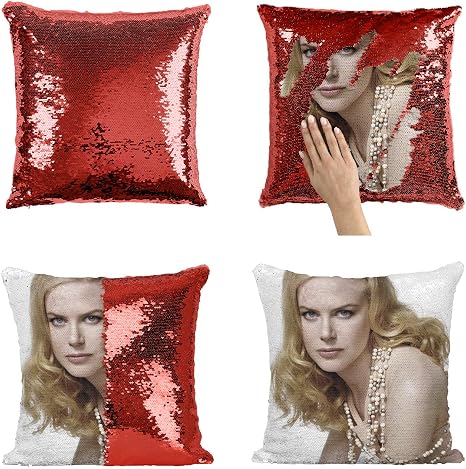Nicole Kidman The Aquaman Movie Actress Ma0274 Pillow Cover Sequin Mermaid Flip Reversible Scales Meme Emoji Actor Girls Boys Couch Office Sofa Cover Only Amazon Ca Home Kitchen