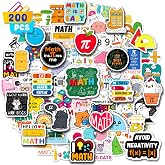 Rzaemuush 200PCS Math Stickers for Teachers Students | Waterproof Vinyl, Math Party Favors, Mathematics Decals for Classroom Decor Water Bottle Laptop Journal