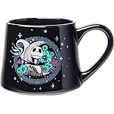 Silver Buffalo Disney Tim Burton's Nightmare Before Christmas Jack and Zero Tapered Pottery Mug, 14 Ounces