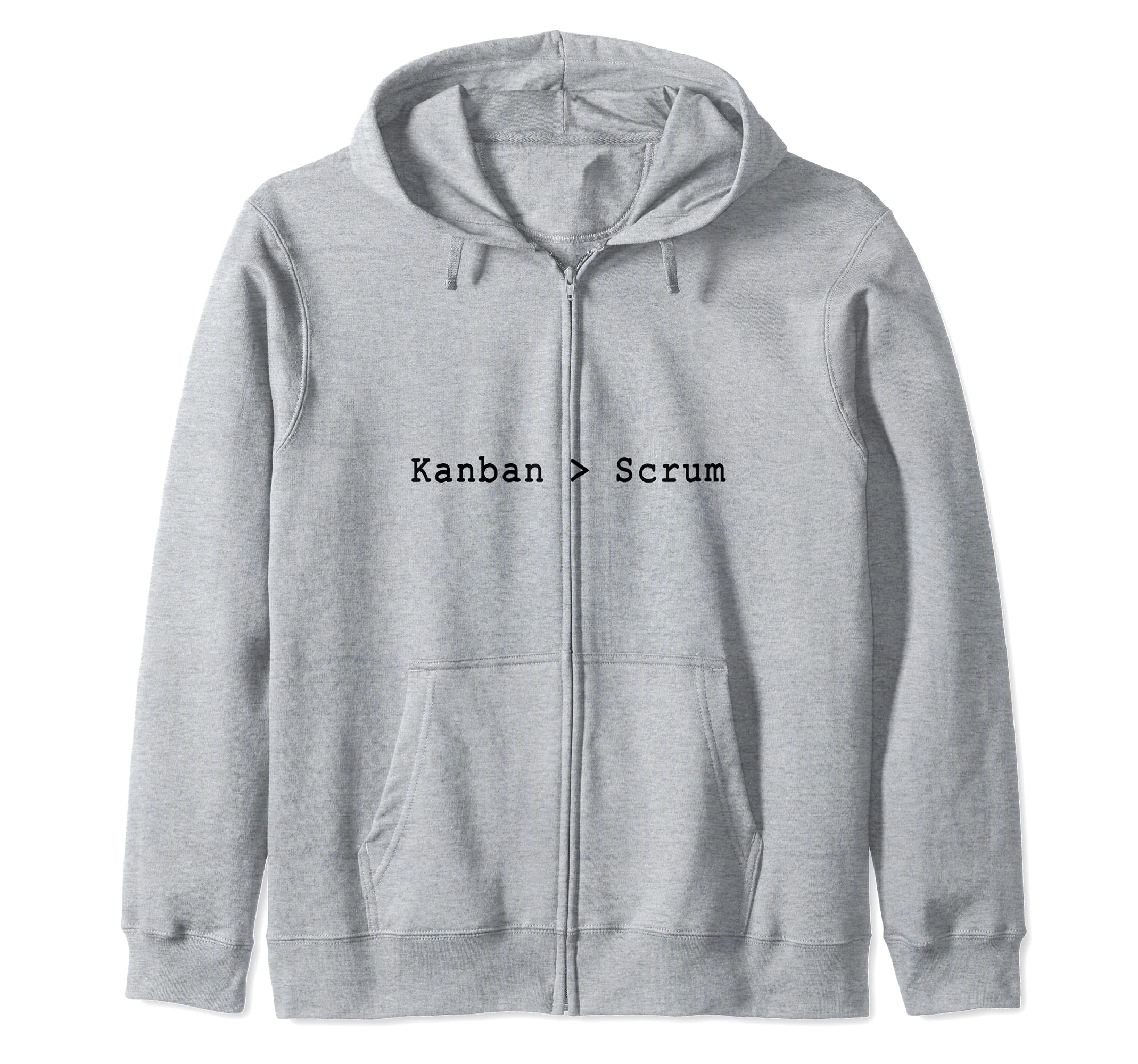 Kanban > Scrum Agile Project Management Funny PM Coach Zip Hoodie