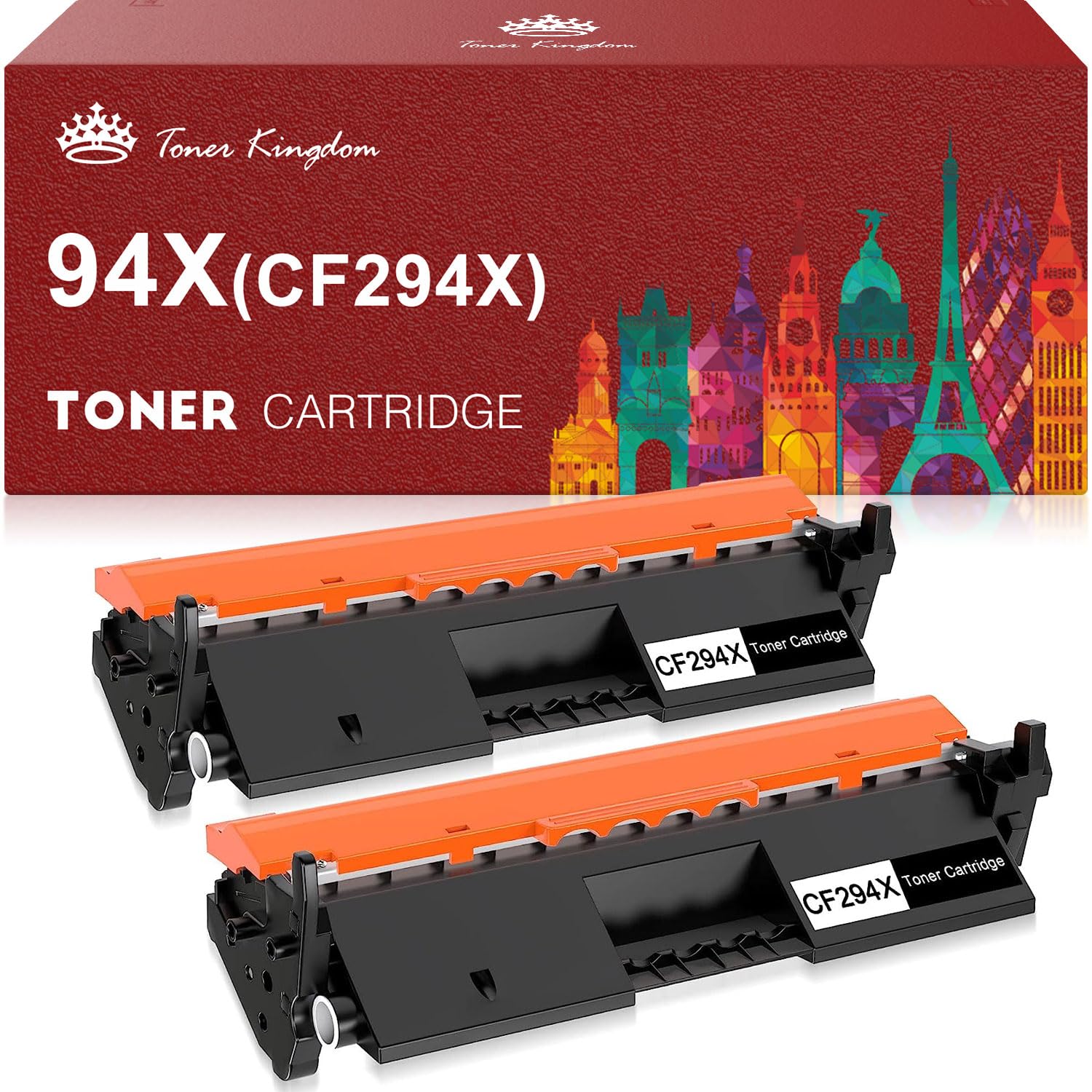 Toner Kingdom Compatible 94X CF294X Toner Cartridge Replacement for HP 94X CF294X 94A CF294A for LaserJet Pro M118dw M118, LaserJet Pro MFP M148dw MFP M148fdw MFP M148 (Black, 2-Pack)
