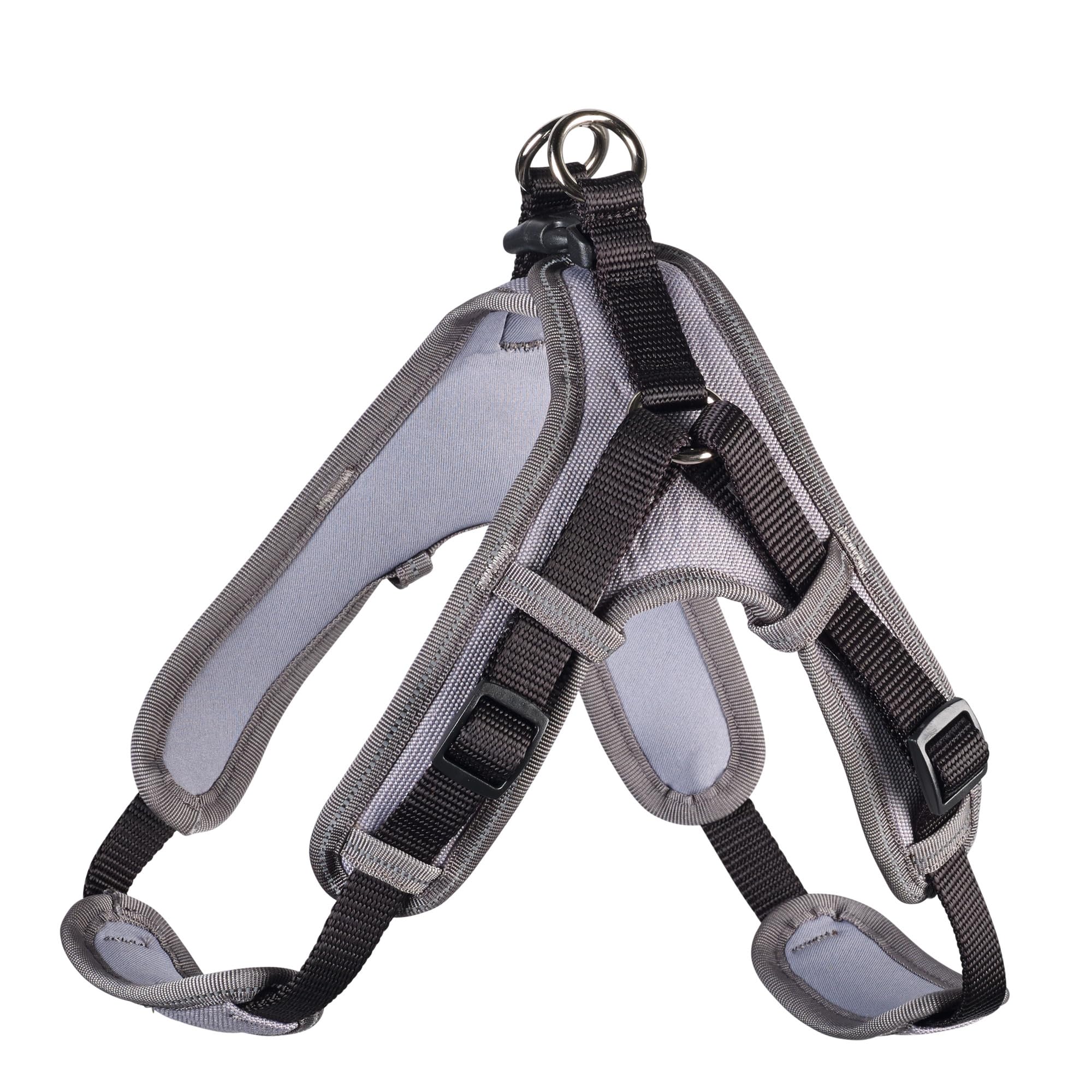 HUNTER Vario Quick Neoprene Harness, Large, 67-80 cm, 25 mm, Black/Grey