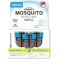 Thermacell Rechargeable Mosquito Repeller; Advanced Repellent Formula Provides 20’ Protection Zone; Compatible with…