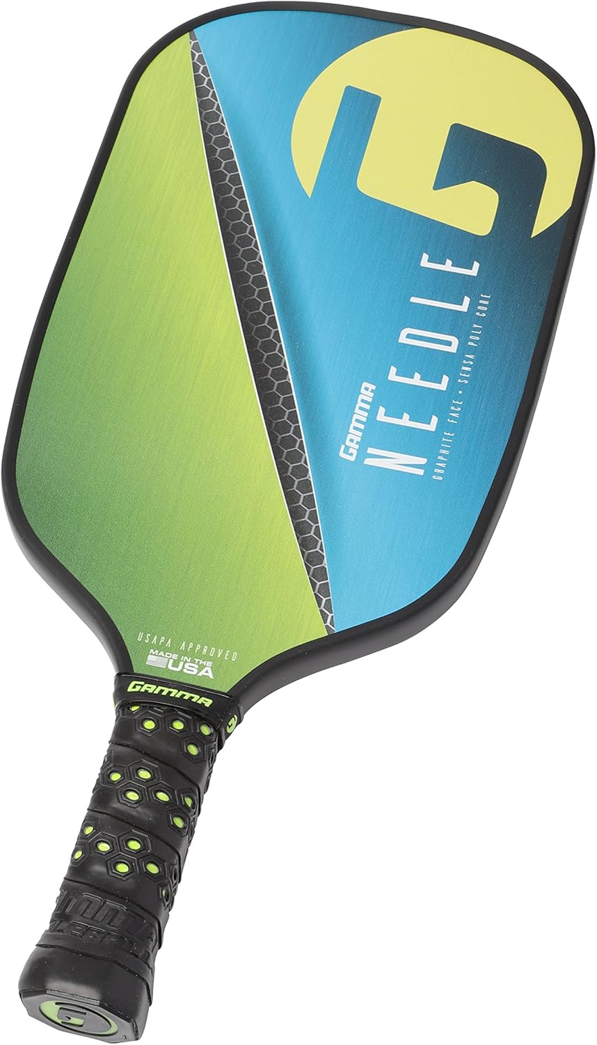 Gamma Needle Elongated Pickleball Paddle: Pickle Ball Paddles for Indoor & Outdoor Play - USAPA Approved Racquet for Adults & Kids - Pink/Blue : Sports & Outdoors