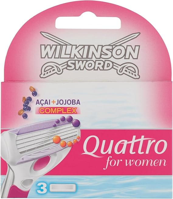 Wilkinson Sword Quattro For Women Razor Blades 3 Pack Amazon.co.uk