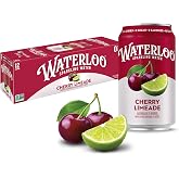 Waterloo Sparkling Water, Cherry Limeade, 12 Fl Oz Cans (Pack of 12) | Naturally Flavored, Zero Calories and Zero Sugar or Sweeteners