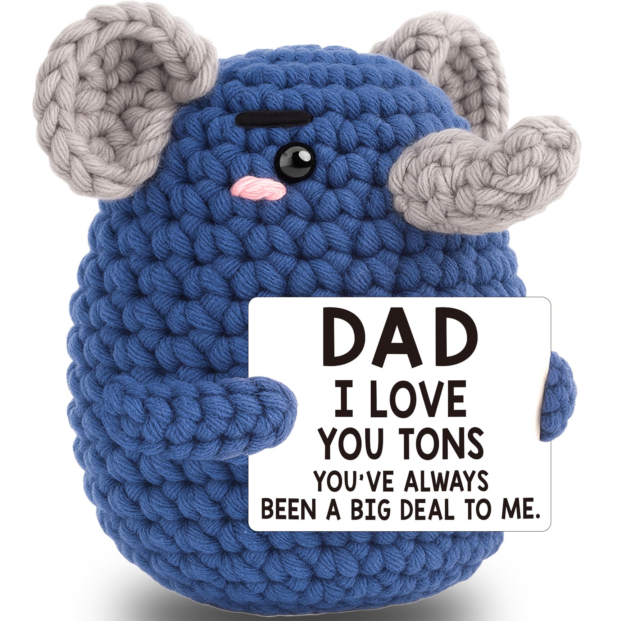 Photo 1 of  *** pack pf*** 2***BackURyear Cool Dad Gifts Ideas from Daughter Son, Funny Birthday Gift for Father Daddy Dada Men Him from Wife Kids, I Love You Present Mini Stuff Things, Novelty Crochet Elephant