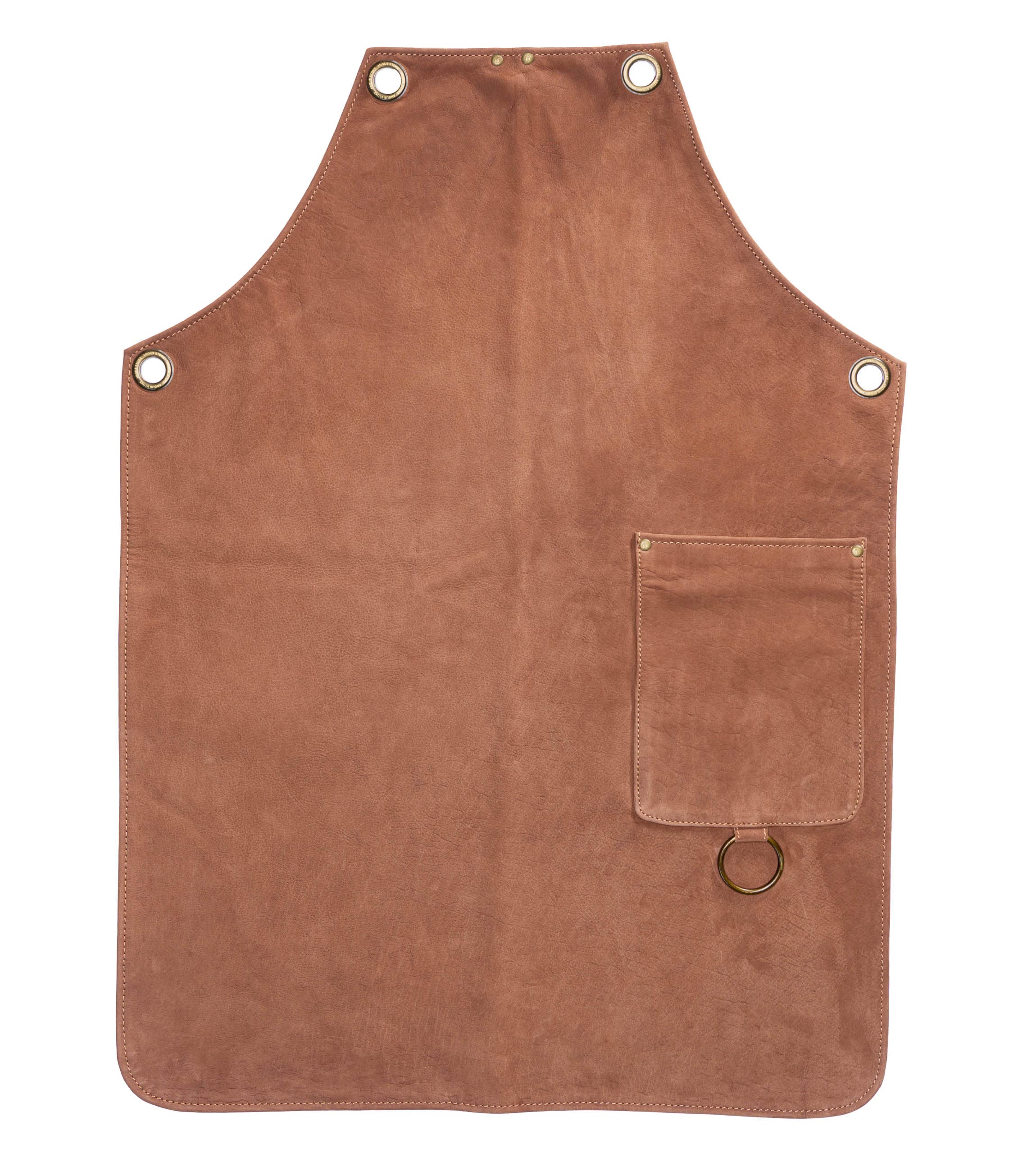 Angus Stoke Eric Leather Apron - Full Leather Barbecue Apron - BBQ Apron Leather Cooking Apron (S/M)