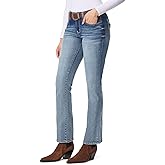 WallFlower Womens Legendary Slim Bootcut Mid-Rise Belted Insta Stretch Juniors Jeans (Standard and Plus)