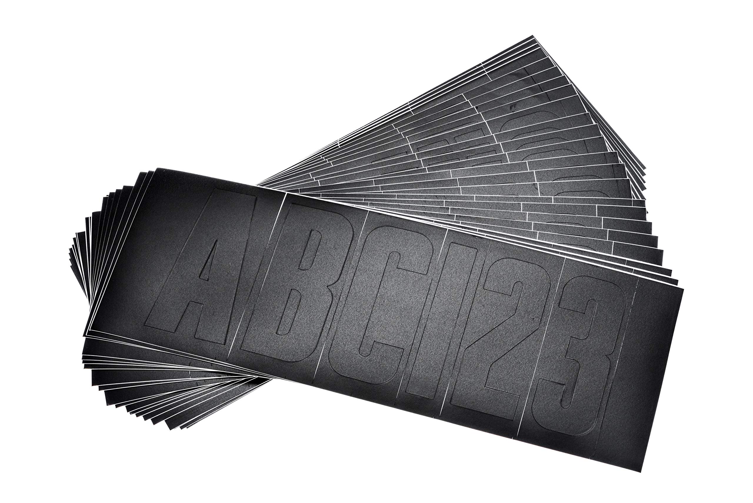 Attwood 14142-7 Waterproof 148-Piece Vinyl Boating Letter and Number Kit, Black Finish