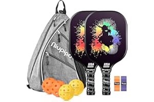 niupipo Pickleball Paddles, USAPA Approved Pro Graphite Pickleball Paddle/Paddles Set, Polypropylene Honeycomb Core, Cushion 4.72In Grip, Portable Bag/Paddle Cover, Lightweight Pickleball Racket
