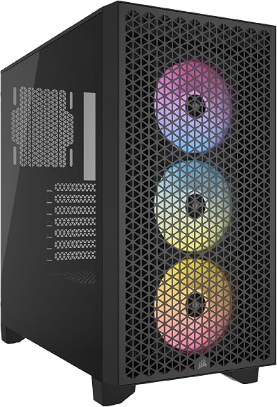 Corsair 3000D RGB Airflow Mid-Tower PC Case 3x AR120 Fans Black