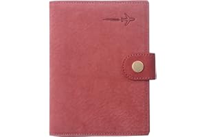 BORGASETS Genuine Leather Passport Case, RFID Passport Cover with Credit Card Holder for Women and Men Family ID Travel
