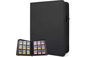 Forzarocket 324 Toploader Binder | 9-Pocket Zippered Ringless Album for TCG & Sports Cards | PU Leather Side-Load Storage