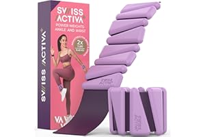 Swiss Activa+ 1lb wrist and ankle weights set of 2, leg weights for women, ankle weights adjustable, weighted wristbands, wrist weight, ankle weight