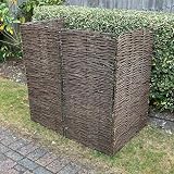 Selections Double Willow Wheelie Bin Screen 2 Bin Hideaway Garden Driveway view 2