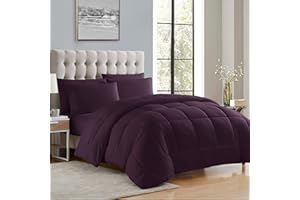 Sweet Home Collection Down Alternative Comforter All Season Warmth Luxurious Plush Loft Microfiber Fill Duvet Insert Bedding, King, Purple