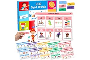 THREECHILD Montessori Sight Word Busy Book for Kids Ages 3 and up - Learning Activities Book for Toddlers to 3rd Grade, Kindergarten Educational Autism Toys For 3 Year Old - My Preschool Busy Book Ages 3-4 4-8