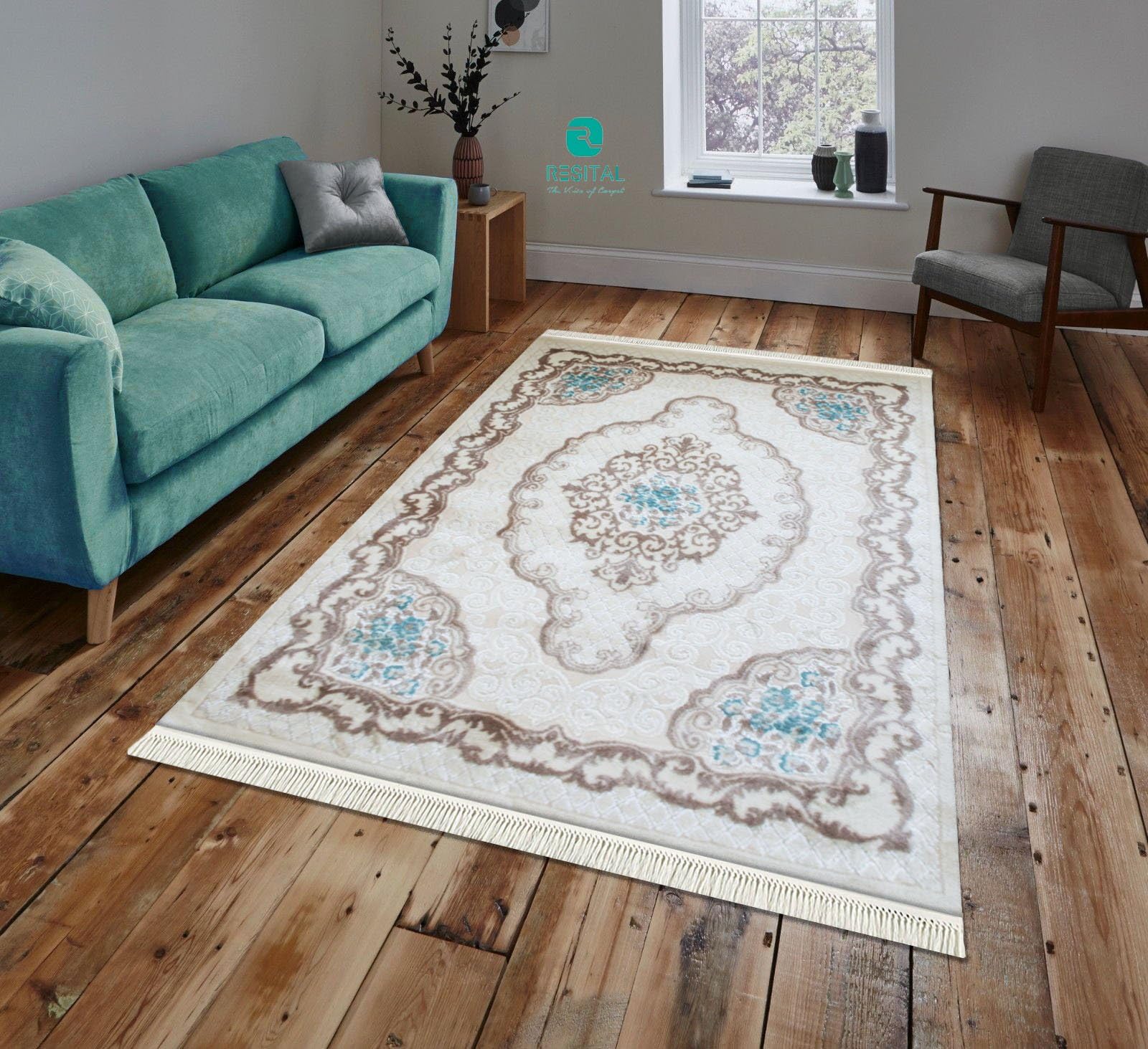 Keymura Runner Rug 80 x 300 cm 11 mm Pile with Matching Franzen Bed Frame in Classic Design
