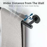 SAYAYO Towel Rail Wall Mounted Black SUS304 24-Inch 60CM Bathroom Bar view 4