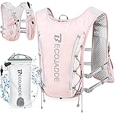 BECOJADDE Running Vest Hydration Backpack for Men Women, 5L Lightweight Running Backpack Hydration Pack for Marathon, Trail, Cycling, Hiking, Jogging
