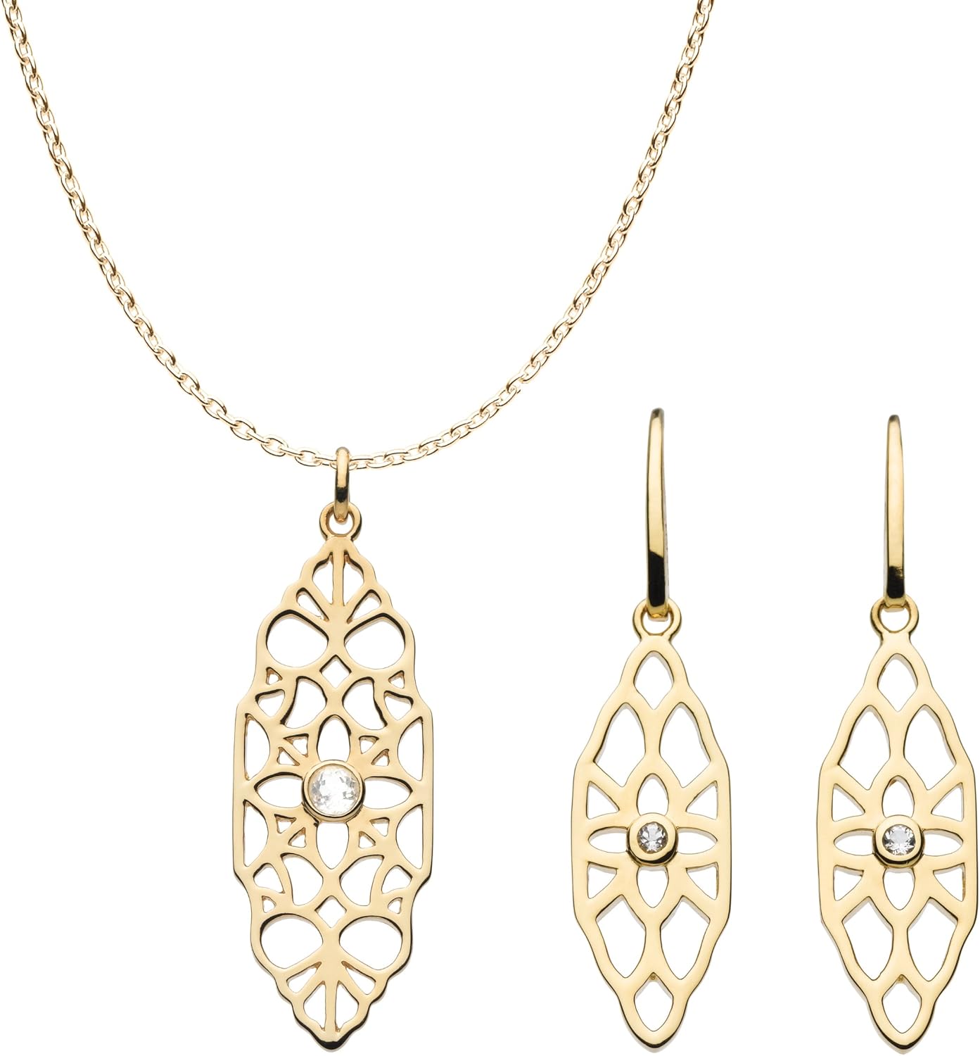 Kit Heath Filigree Gold Plated Drops and Necklace Set: Amazon.co.uk: Jewellery
