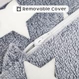 BEJOY Kids Sofa Bed 2-in-1 Grey with Stars Flannel Cuddly Toddler Couch view 8