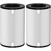 AP-T40FL True HEPA Replacement Filter Compatible with 1461901 Homedics Total Clean 5-in-1 Air Cleaner Purifier, AP-T40 AP-T45WT AP-T40WT AP-T45-BK AP-T45-WT AP-T40WTAR, 2 Pack