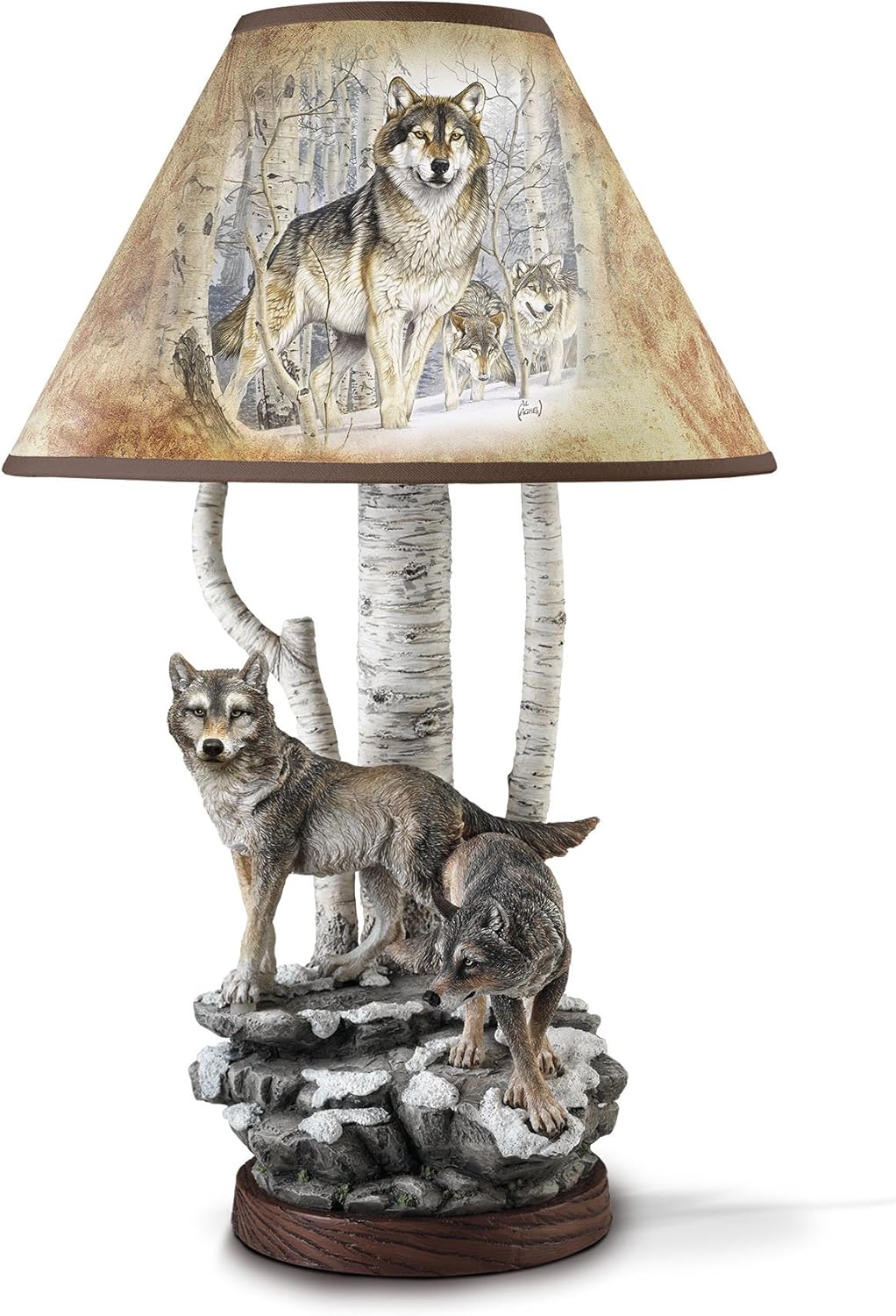 The Bradford Exchange 'Spirits Of The Forest' Wolf Lamp Amazon.co.uk