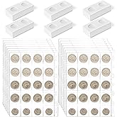 Jucoan 300 PCS Cardboard Coin Holders and15 Sheet Coin Pocket Pages, 6 Sizes 2" x 2" Coin Flip and 300 Pockets Coin Collectin