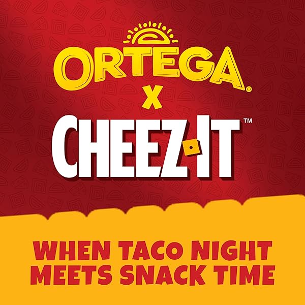 ORTEGA CHEEZ-IT FLAVORED TACO SHELLS, HARD TACO SHELLS MADE WITH CHEEZ-IT FLAVOR, 10 COUNT, 4.6 OUNCE