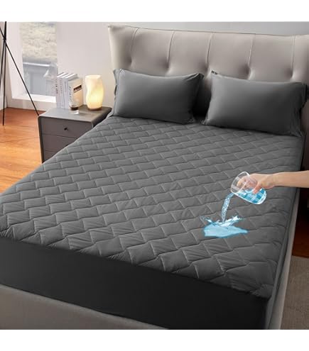 2-Pack Full Size Waterproof Mattress Protector - Fitted Sheet Style, Up To 14" Deep Pocket