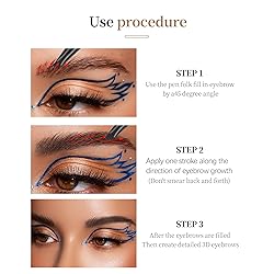 Q710 2in1pen,4-Tip Brow pen&Eyeliner,Dcuble-ended