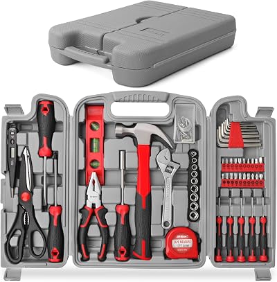 Hi-Spec 54pc Home & Office DIY Tool Kit Set Complete Household Toolbox