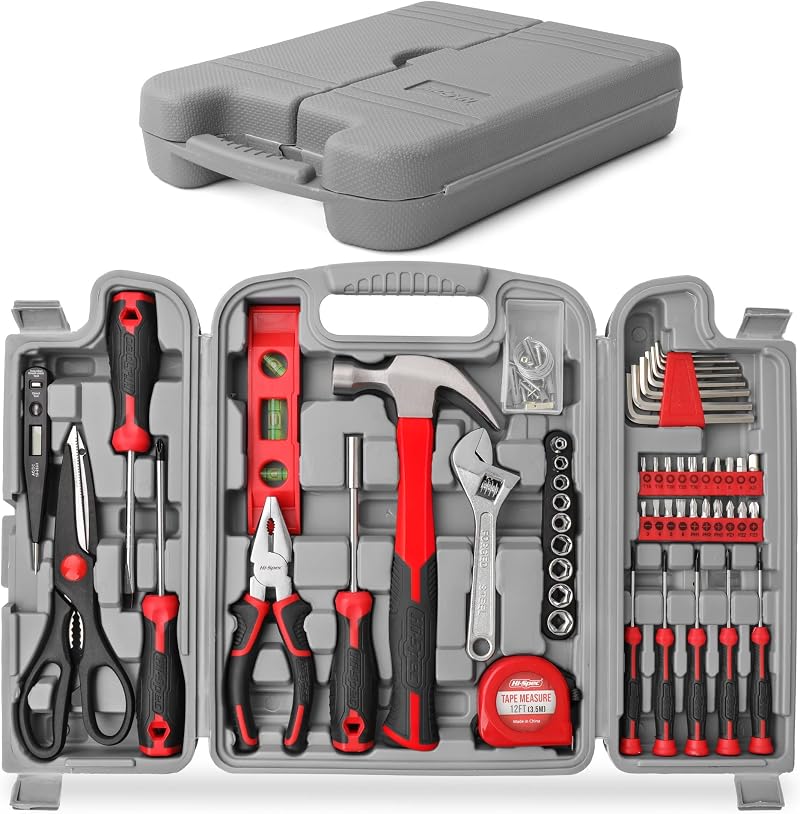 Hi-Spec 54pc Home & Office DIY Tool Kit Set Complete Household Toolbox