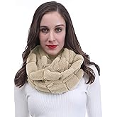 Lina & Lily Faux Fur Winter Double Loop Infinity Scarf