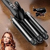 Modelador De Cachos Tri Ondas 3 Em 1, Ondulação Em 3D, Revestimento Em Cerâmica, Ondas Definidas, Profissional, Para Todos Os