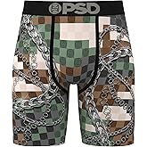 PSD Underwear Mens Boxer Briefs - Luxury Print, Standard Length Packs and Singles, Soft & Breathable Boxer Briefs for Men