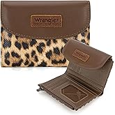Montana West X Wrangler Leopard Print Women's Wallets, Card Cases & Money Organizers Small Wallet for Women Trifold Wallets Large Capacity Ladies Female Wallet with Coin Purses