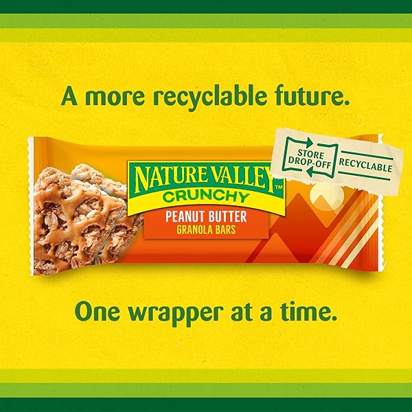 NATURE VALLEY CRUNCHY GRANOLA BARS, PEANUT BUTTER, 12 CT, 8.94 OZ (6 POUCHES)